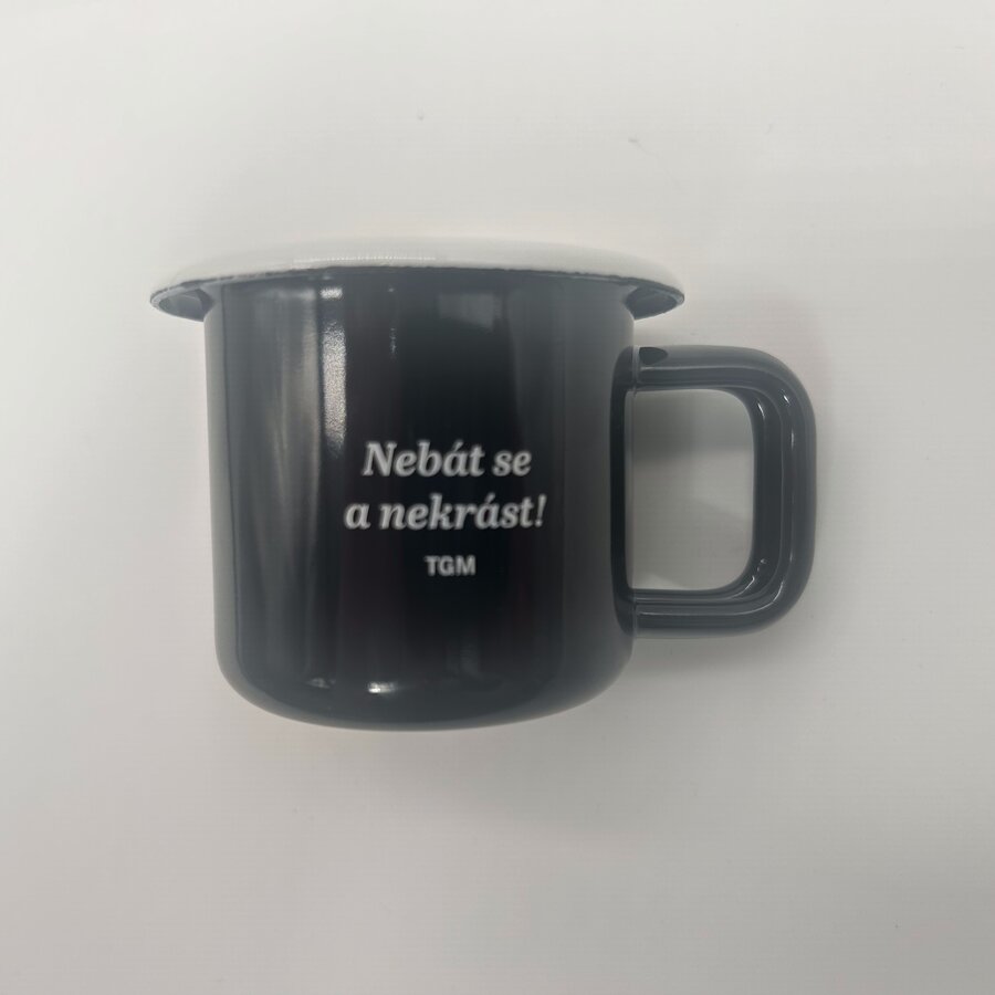 Citáty ke kávě – sada smaltovaných hrnků na espresso